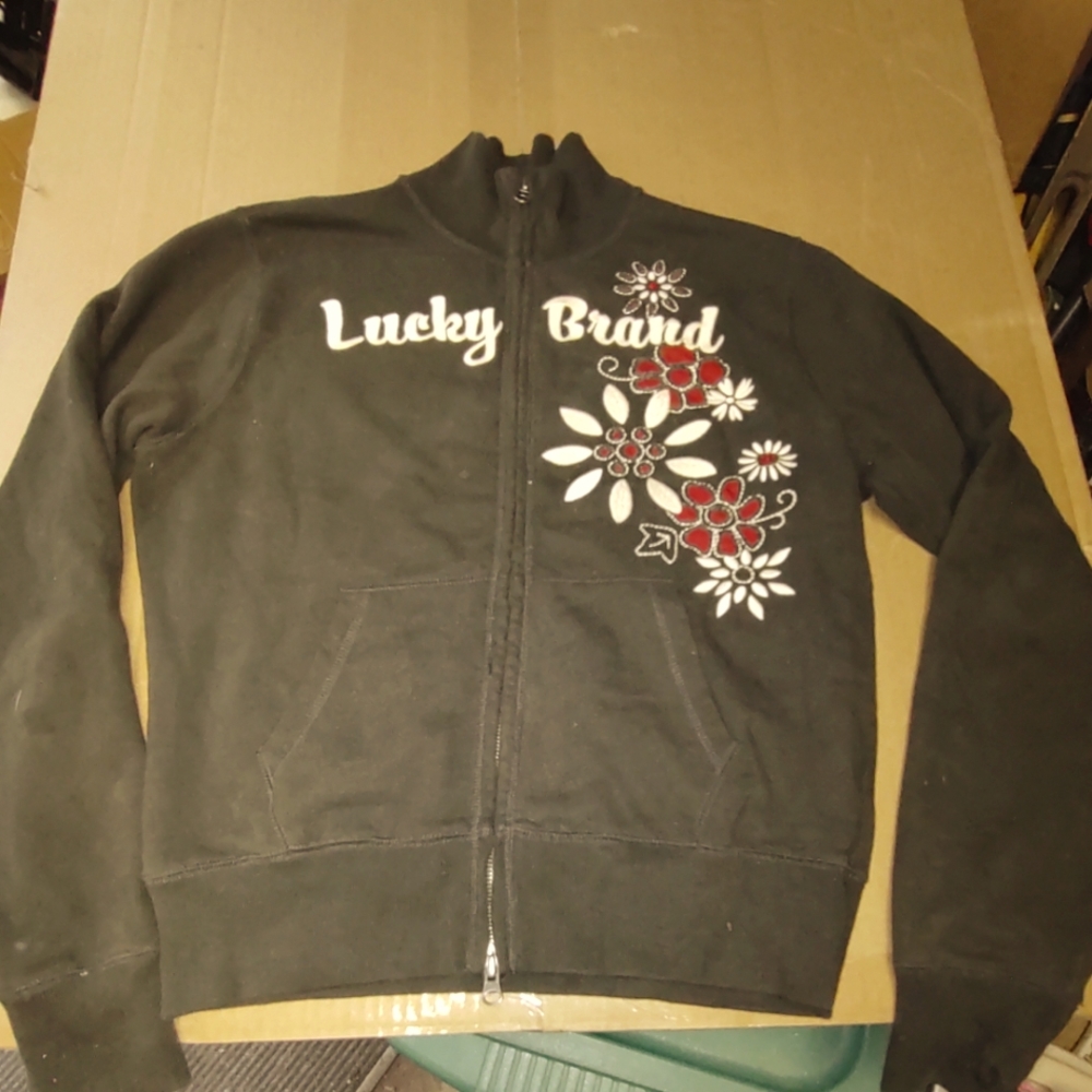 Medium junior lucky brand zip up sweater jacket 🧥